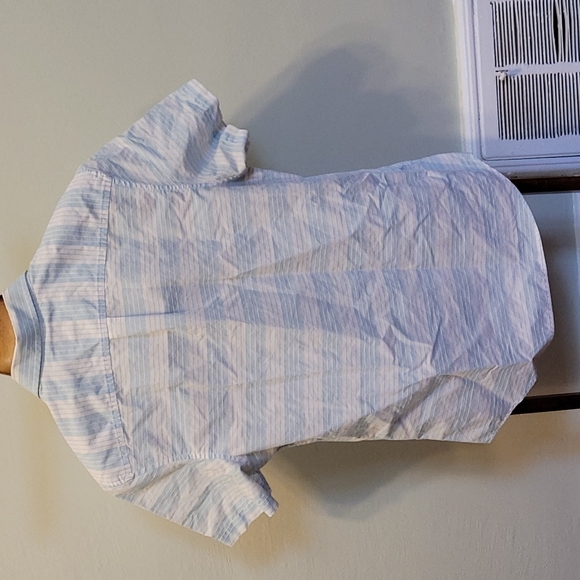 Original Penguin short sleeve button up blue white stripe heritage slim fit - Picture 2 of 8